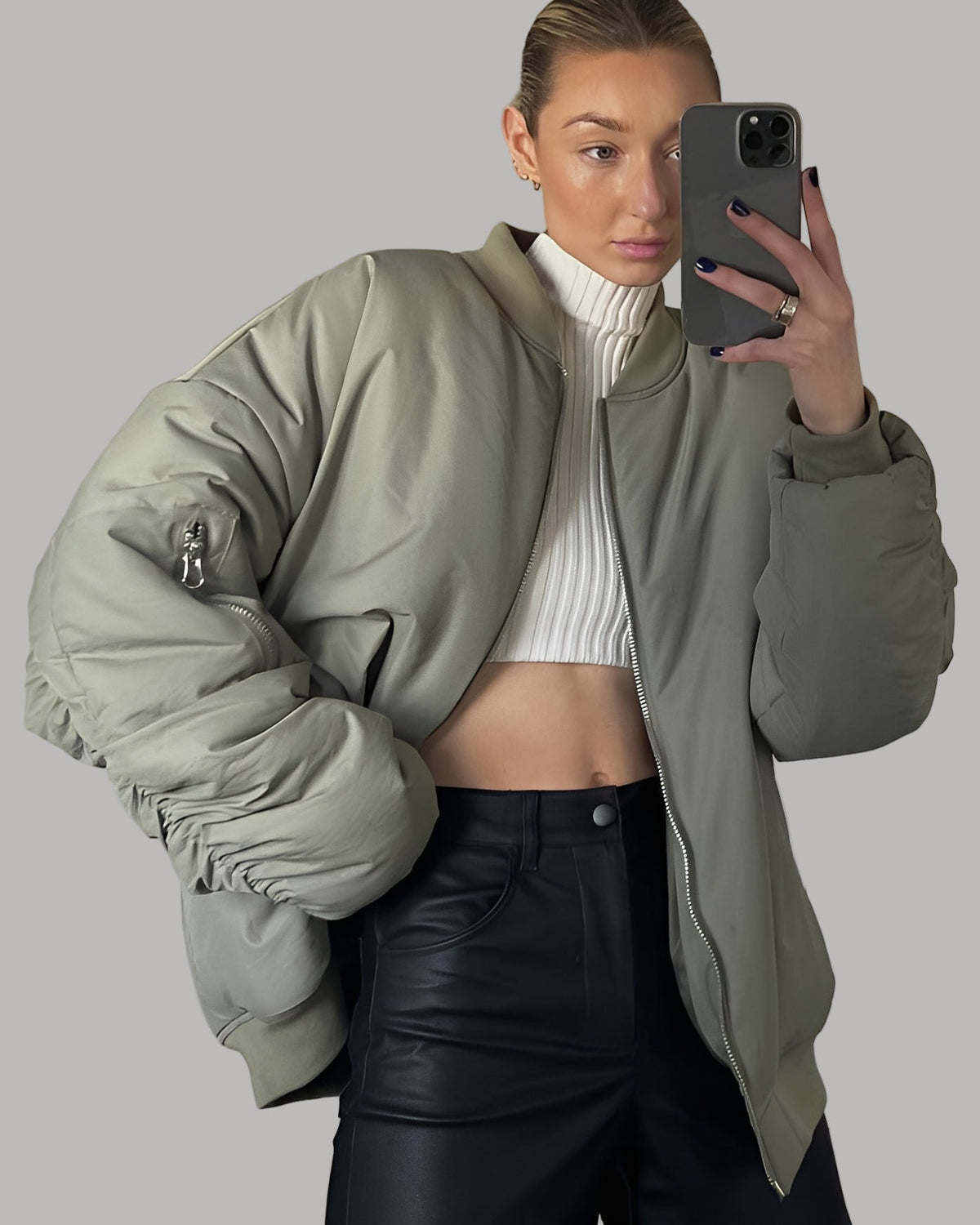 Coleen - Bomber oversize décontractée pour femmes
