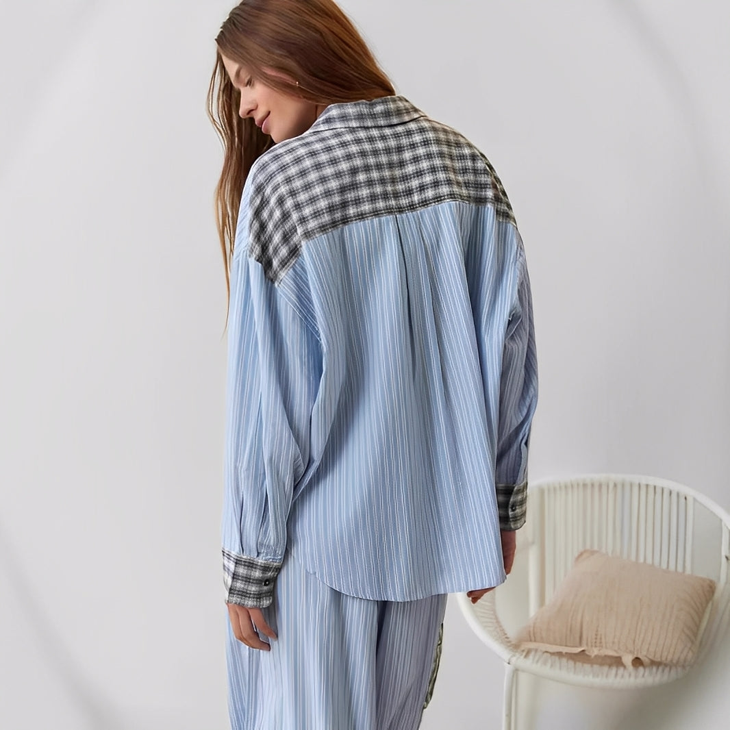 Elenora - Confortable, décontracté ensemble pyjama deux pièces pour femmes