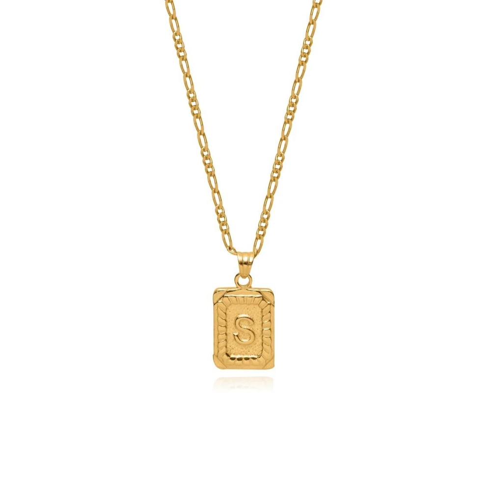 Collier de Lettre Vintage - Collier de lettre personnalisée avec initiale