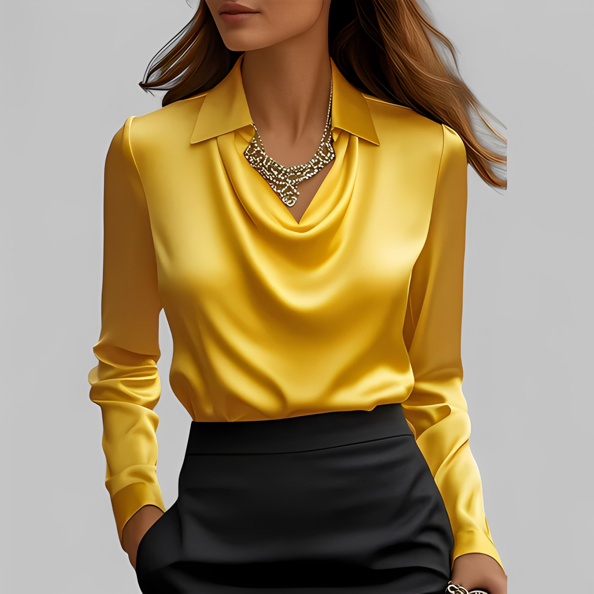 Emmalyn - Chemisier drapé chic pour femme