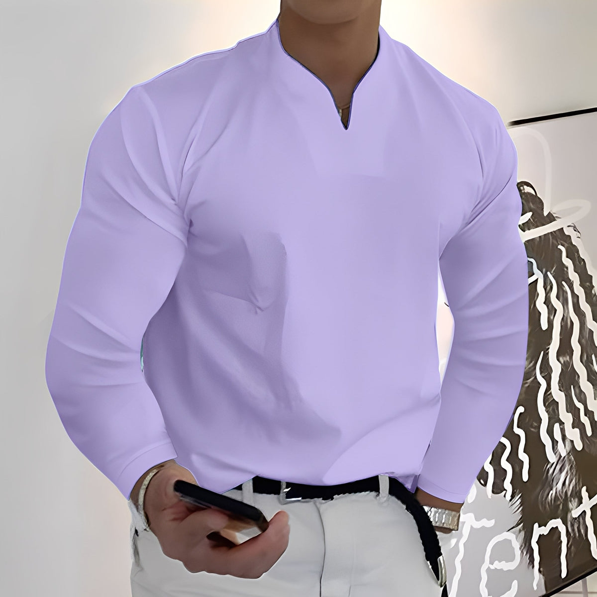 Corentin - Chemise pour homme manches longues et allure décontractée