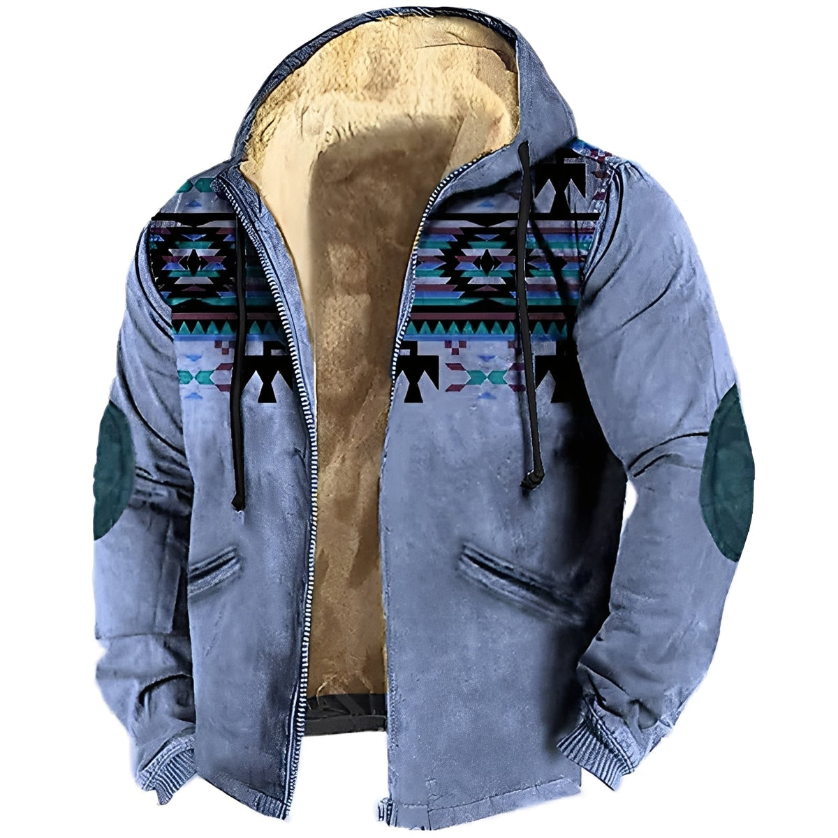 Terrance - Veste à capuche style tribal pour hommes