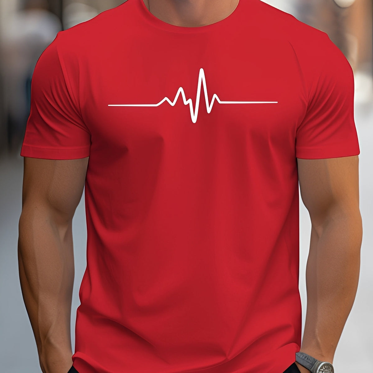 Russell - T-shirt ajusté avec impression pour hommes