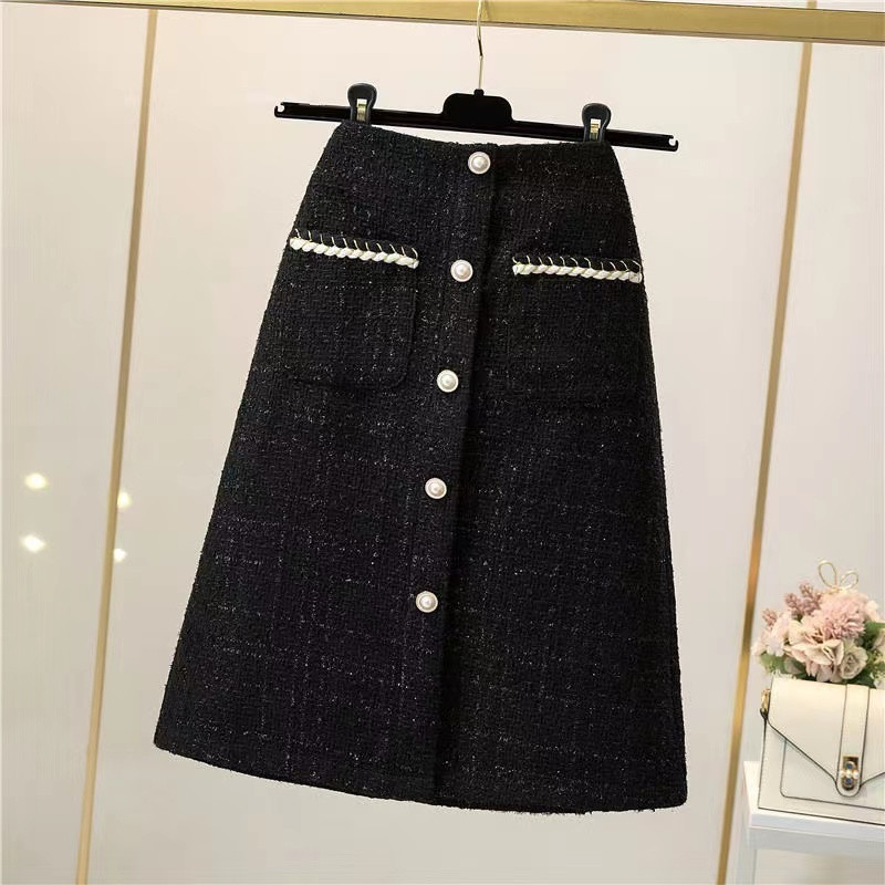 Dorothea - Jupe en tweed trapèze taille haute