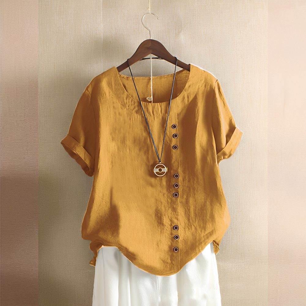 Corrine - Classique, ample chemise en lin pour femmes