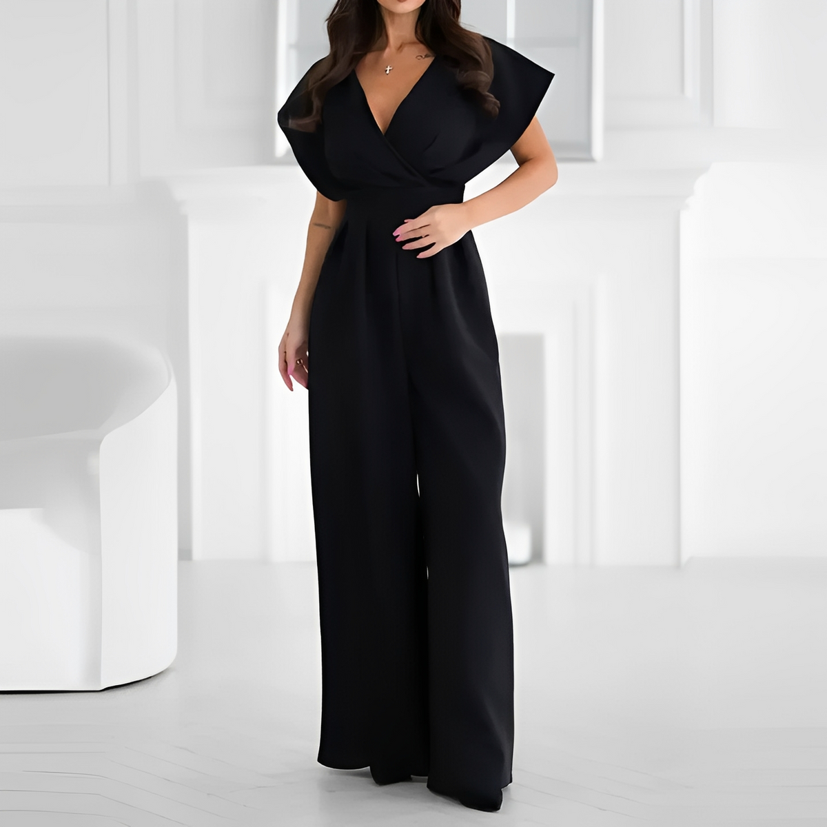 Christelie - Combinaison chic à col en V pour femmes