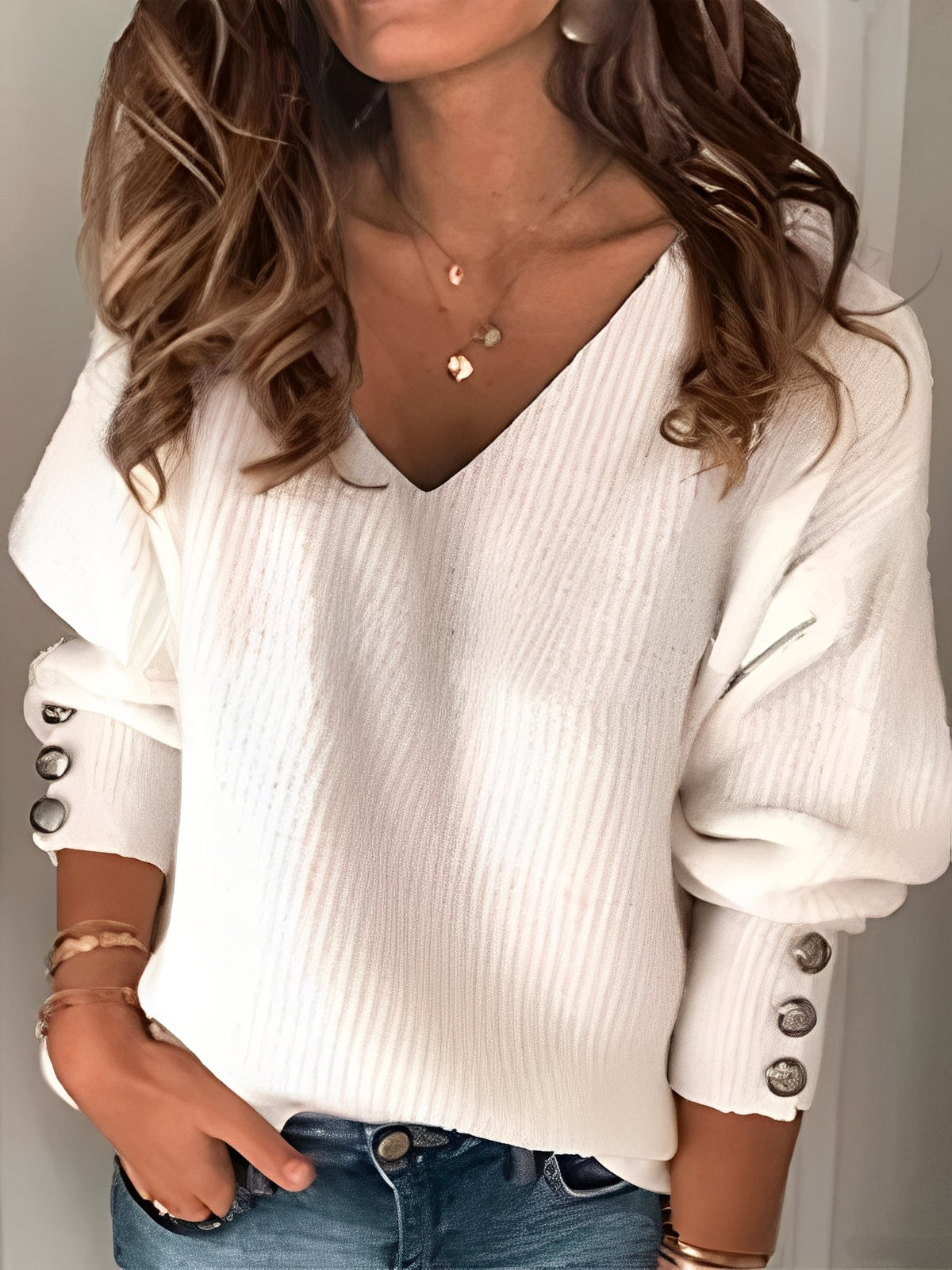 Adaline - Pull en tricot à manches longues pour femmes