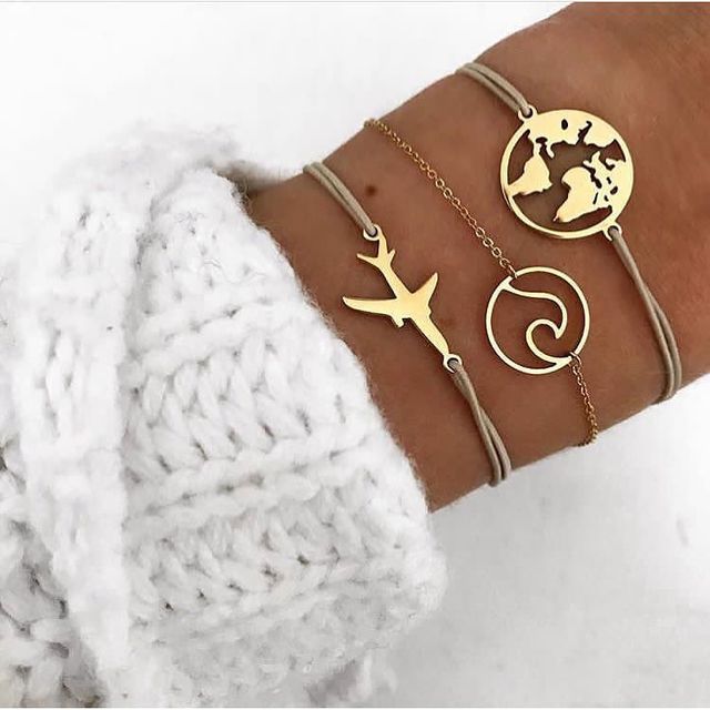 Alora – ensemble élégant de bracelets lime