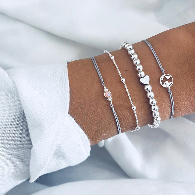 Alora – ensemble élégant de bracelets lime