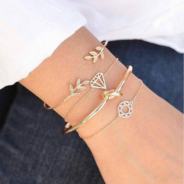 Alora – ensemble élégant de bracelets lime