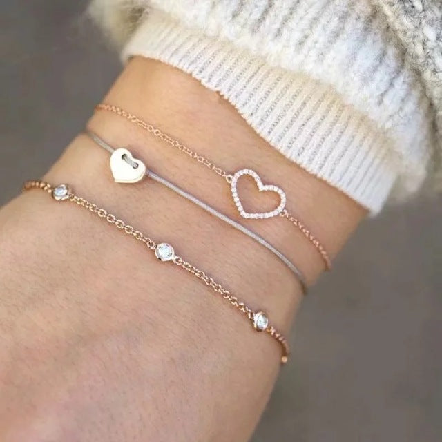 Alora – ensemble élégant de bracelets lime