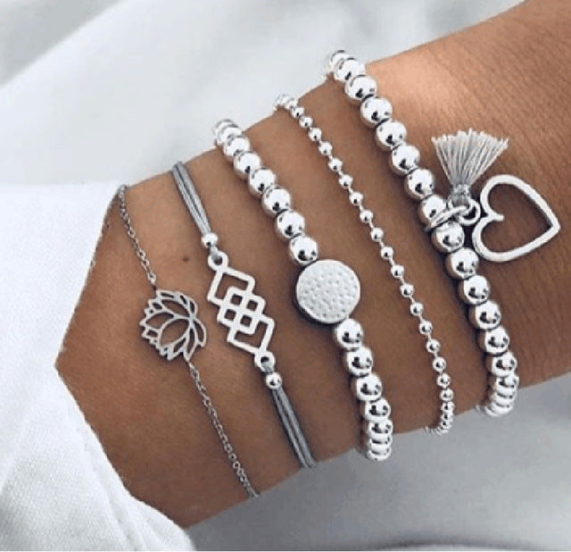 Alora – ensemble élégant de bracelets lime