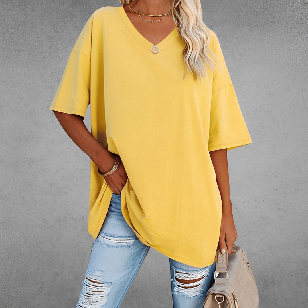 Andrea - Haut chic à col en V pour femme