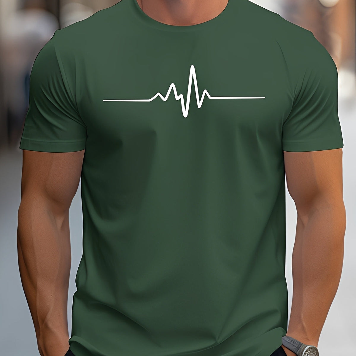 Russell - T-shirt ajusté avec impression pour hommes