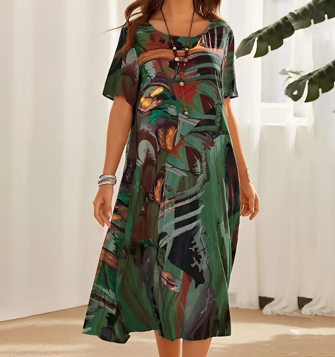 Theresa - Robe décontractée à motifs pour femmes