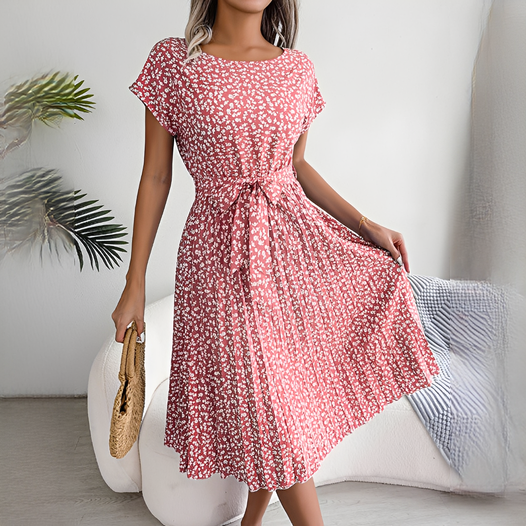Lyka - Robe estivale chic à manches courtes pour femme