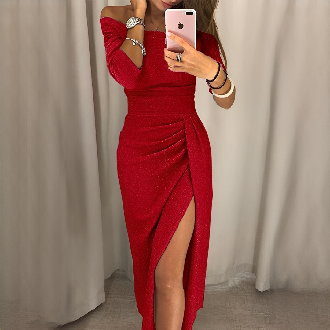 Cristy - Robe chic à épaules nues pour femme