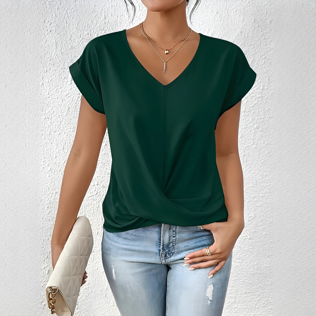 Velanie - T-Shirt Col V Relax