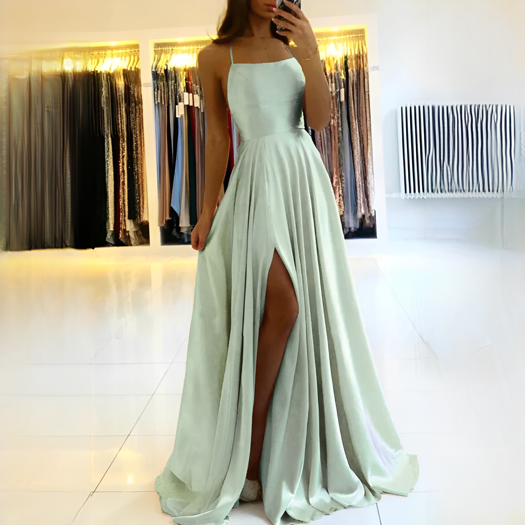 Shamcy - Robe Longue Chic avec Ouverture