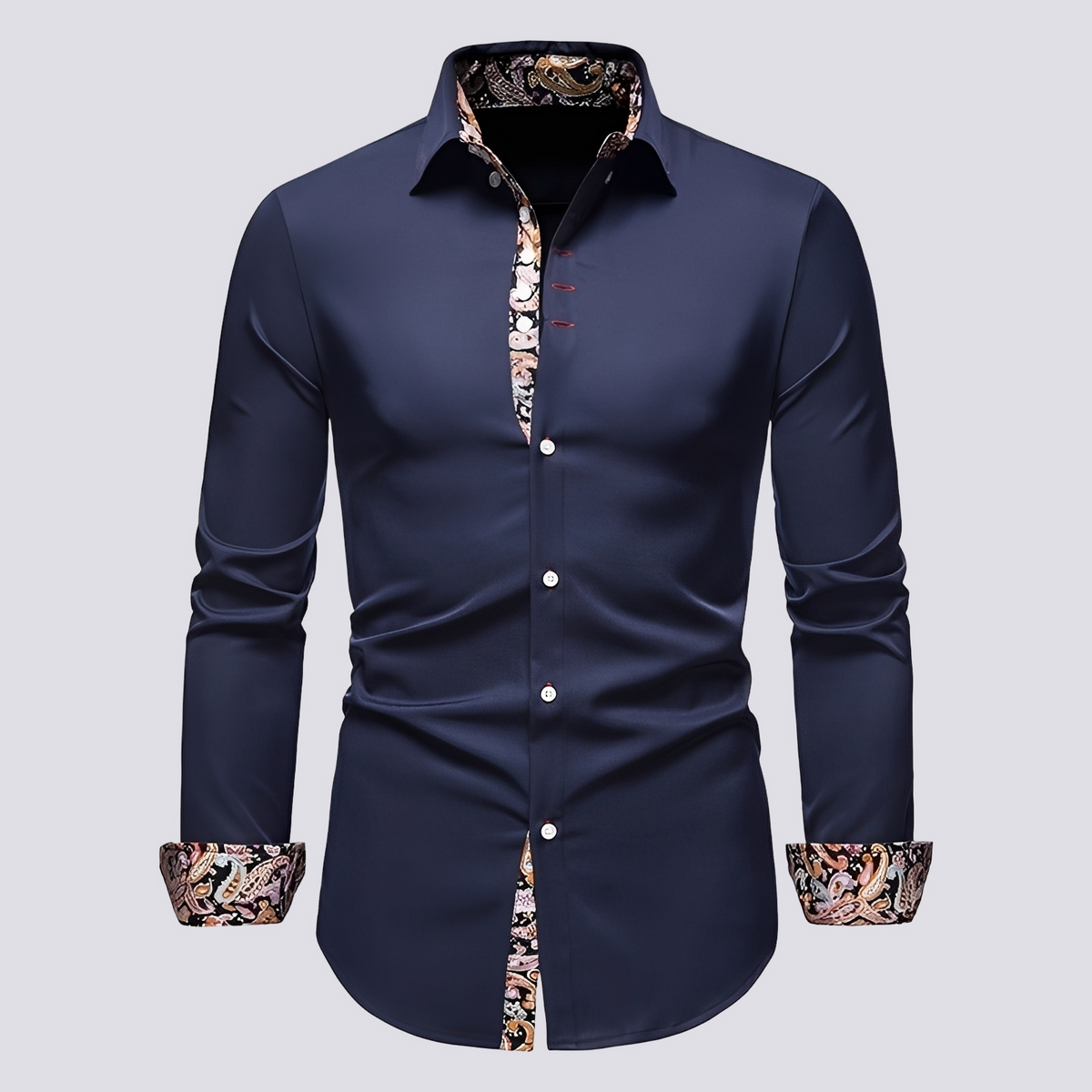 Xander - Chemise à manches longues chic et contemporaine pour hommes