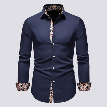 Xander - Chemise à manches longues chic et contemporaine pour hommes