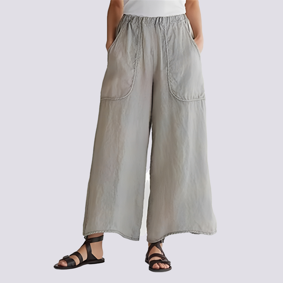 Angela - Pantalon large décontracté pour femmes