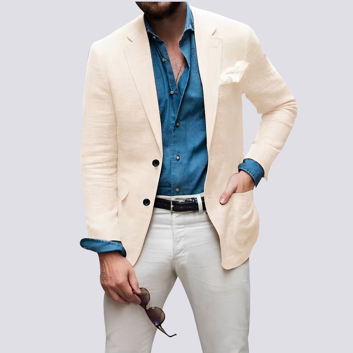Glenn - Veste raffinée pour hommes avec boutons