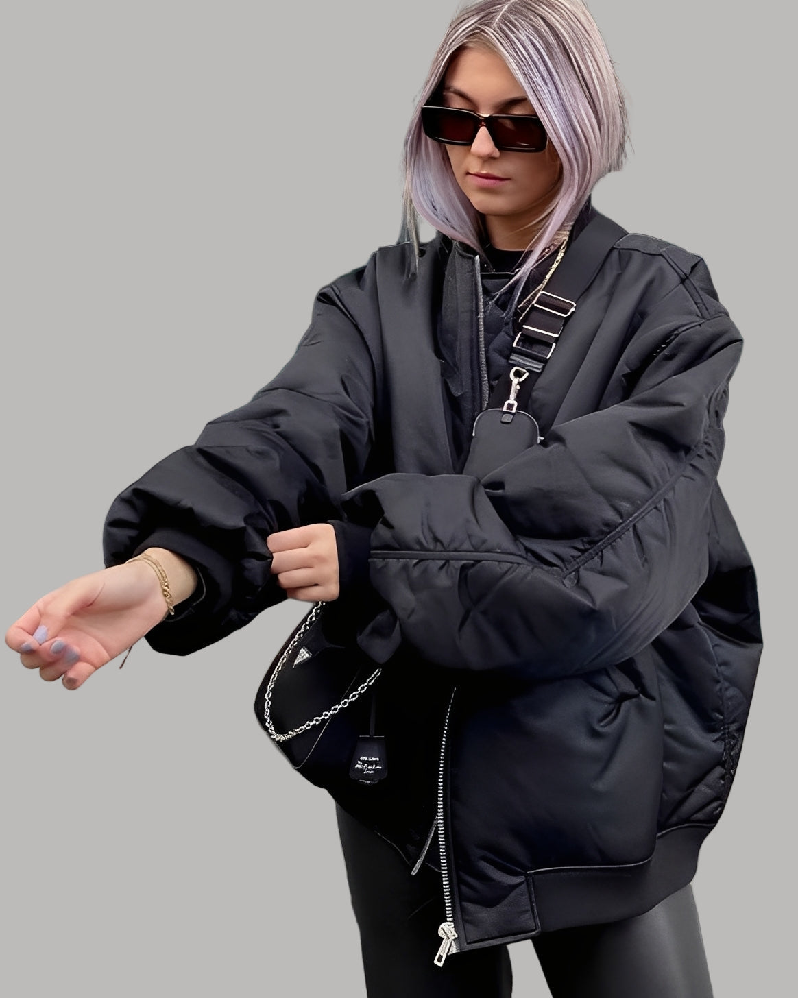 Coleen - Bomber oversize décontractée pour femmes