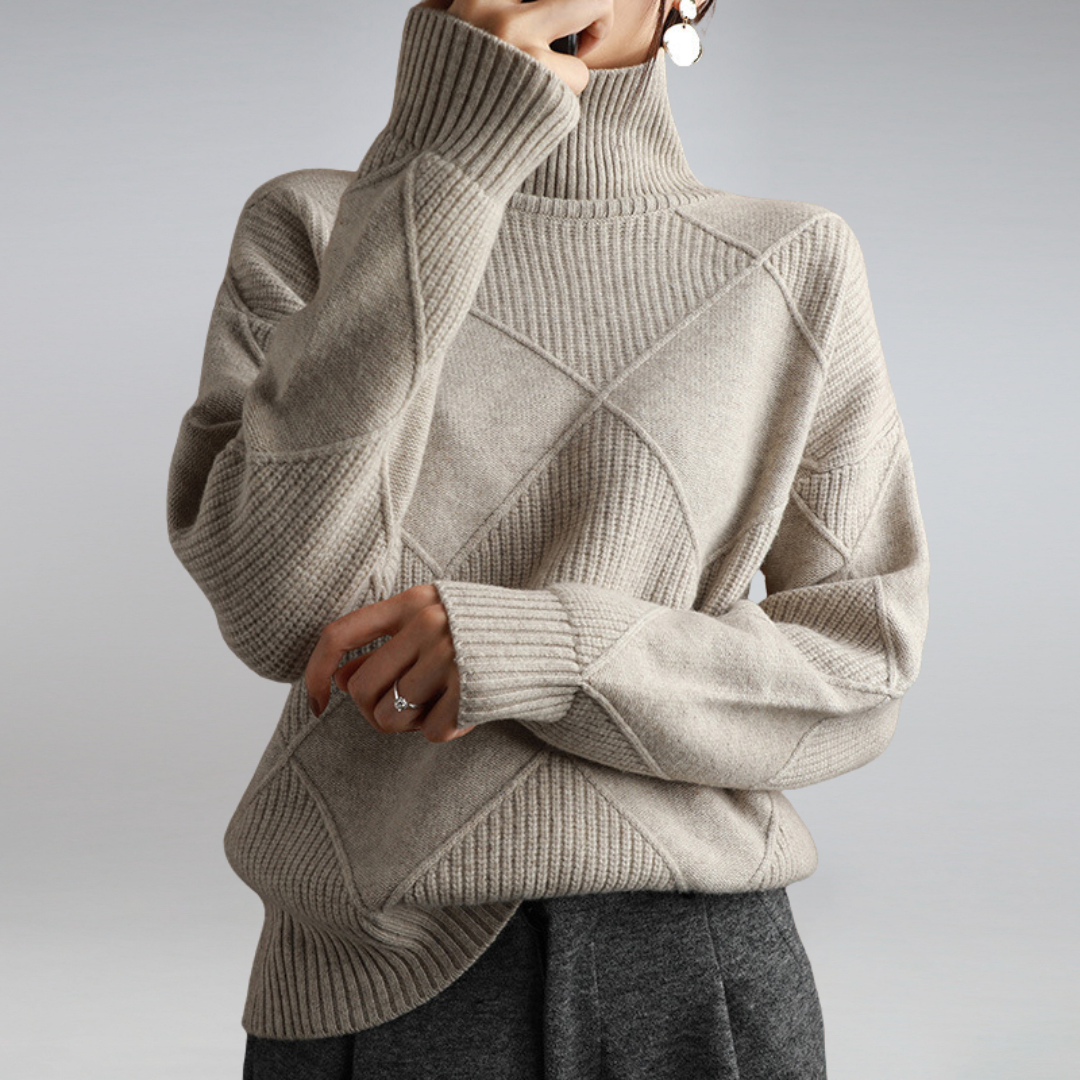Camille - Pull élégant à col roulé