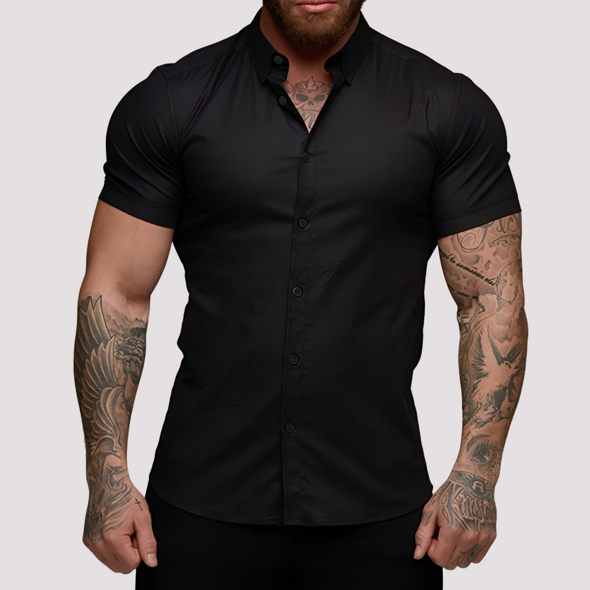Oscar - Chemise ajustée à manches courtes pour hommes