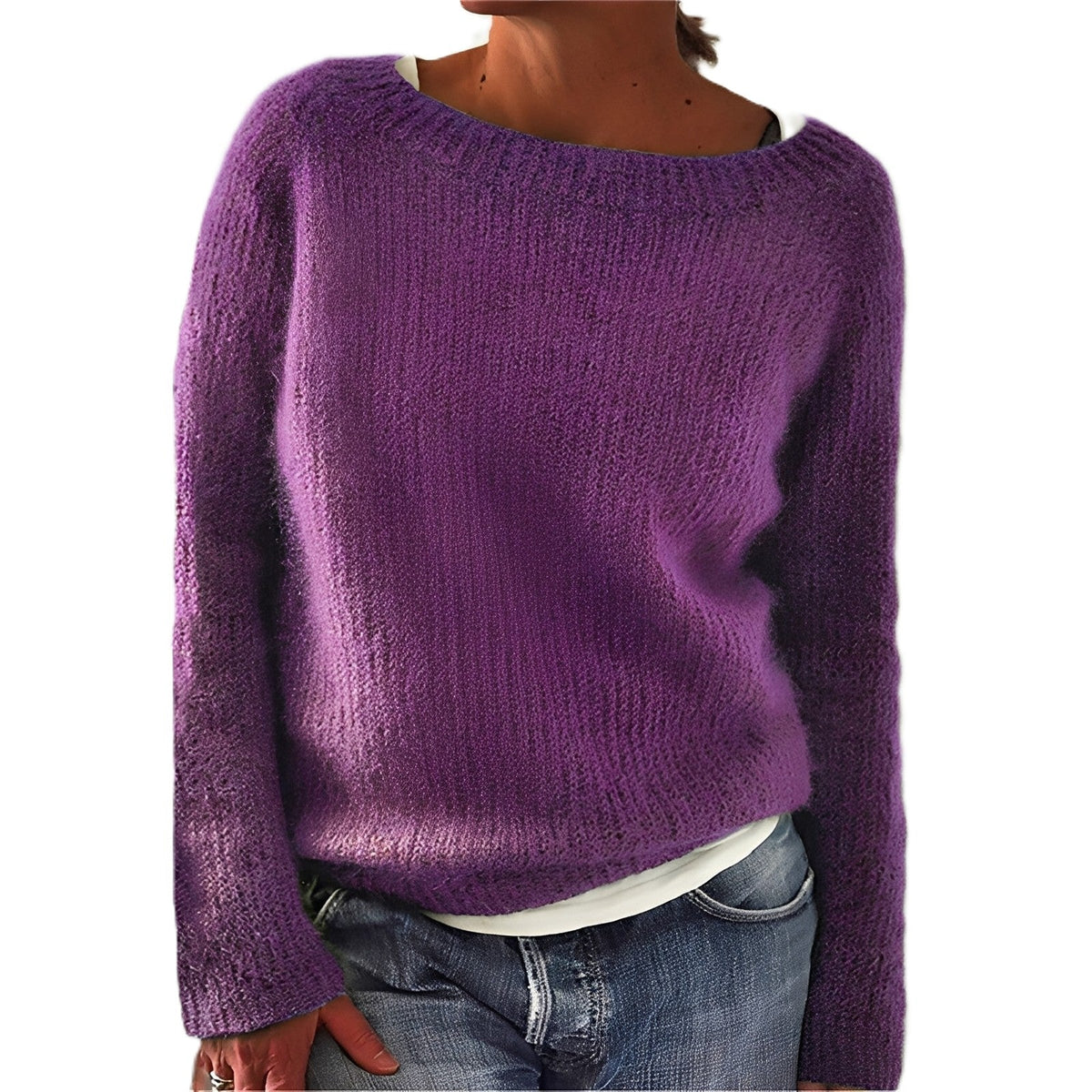 Angelia - Pull chaud et décontracté en tricot doux pour femmes