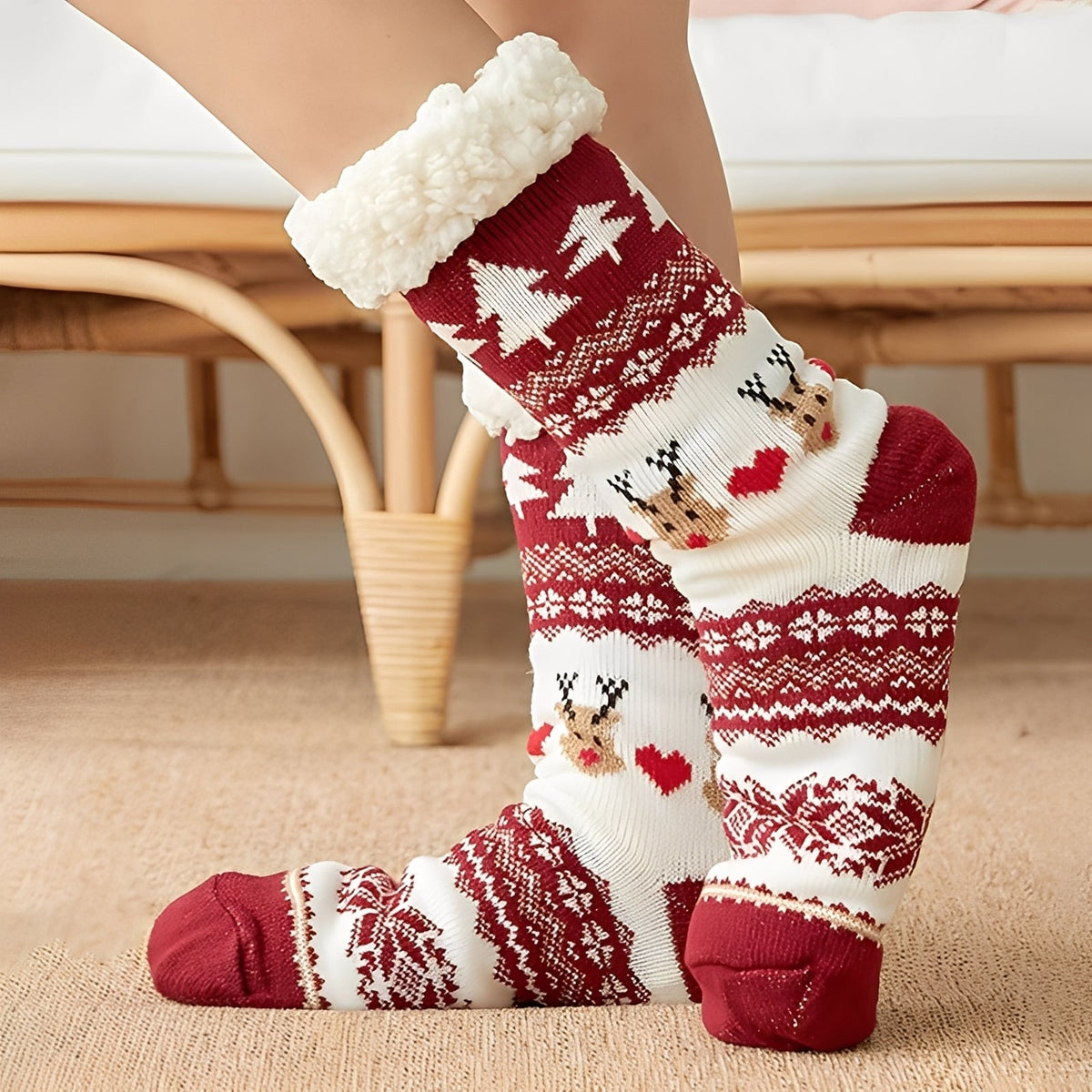 Kassia - Chaussettes de Noël chaudes pour femmes