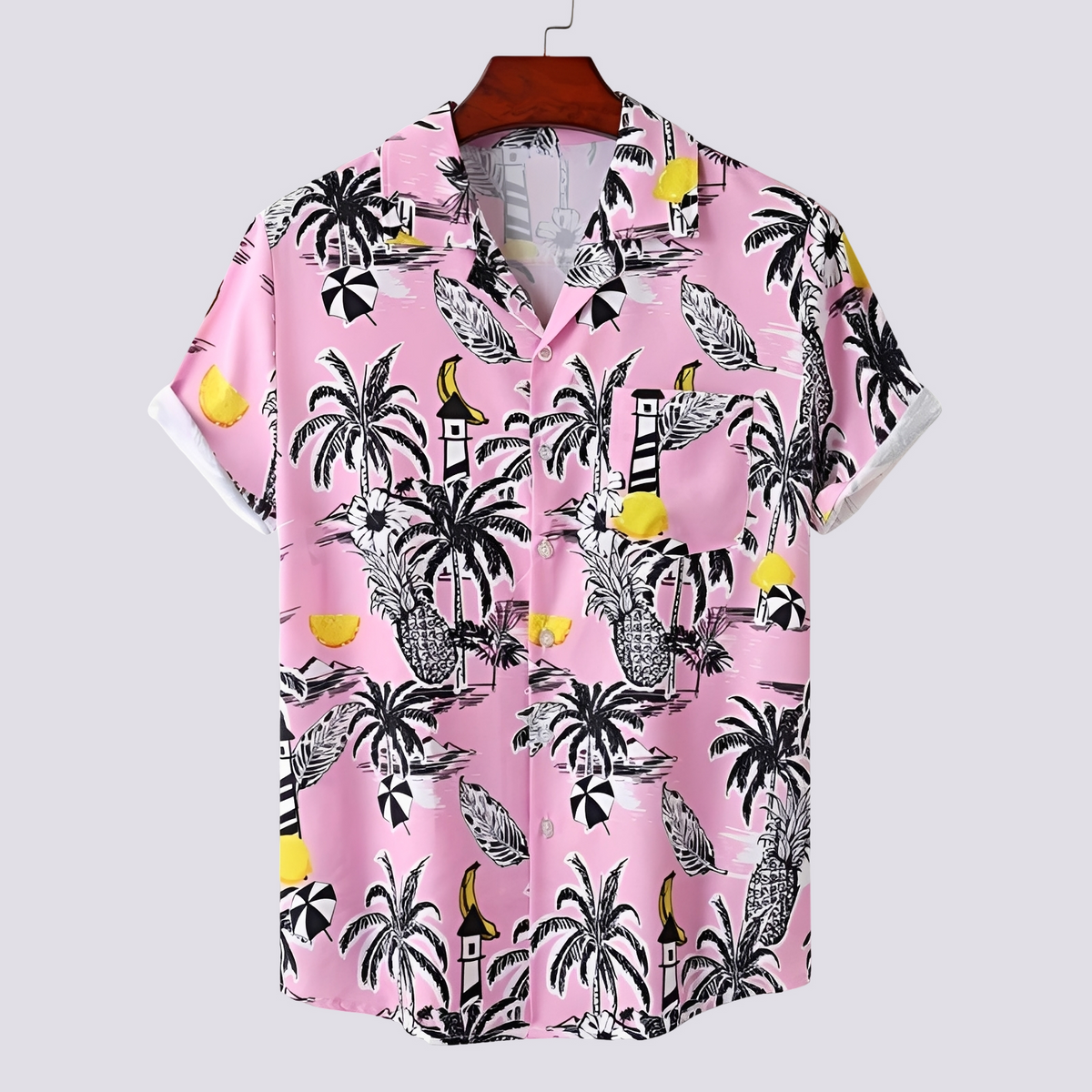 Ronan - Chemise homme chic avec motif hawaïen