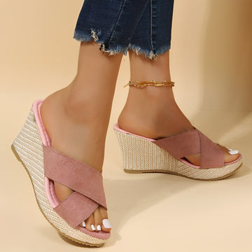 Julie - Sandales à talons compensés confortables et chic pour femmes