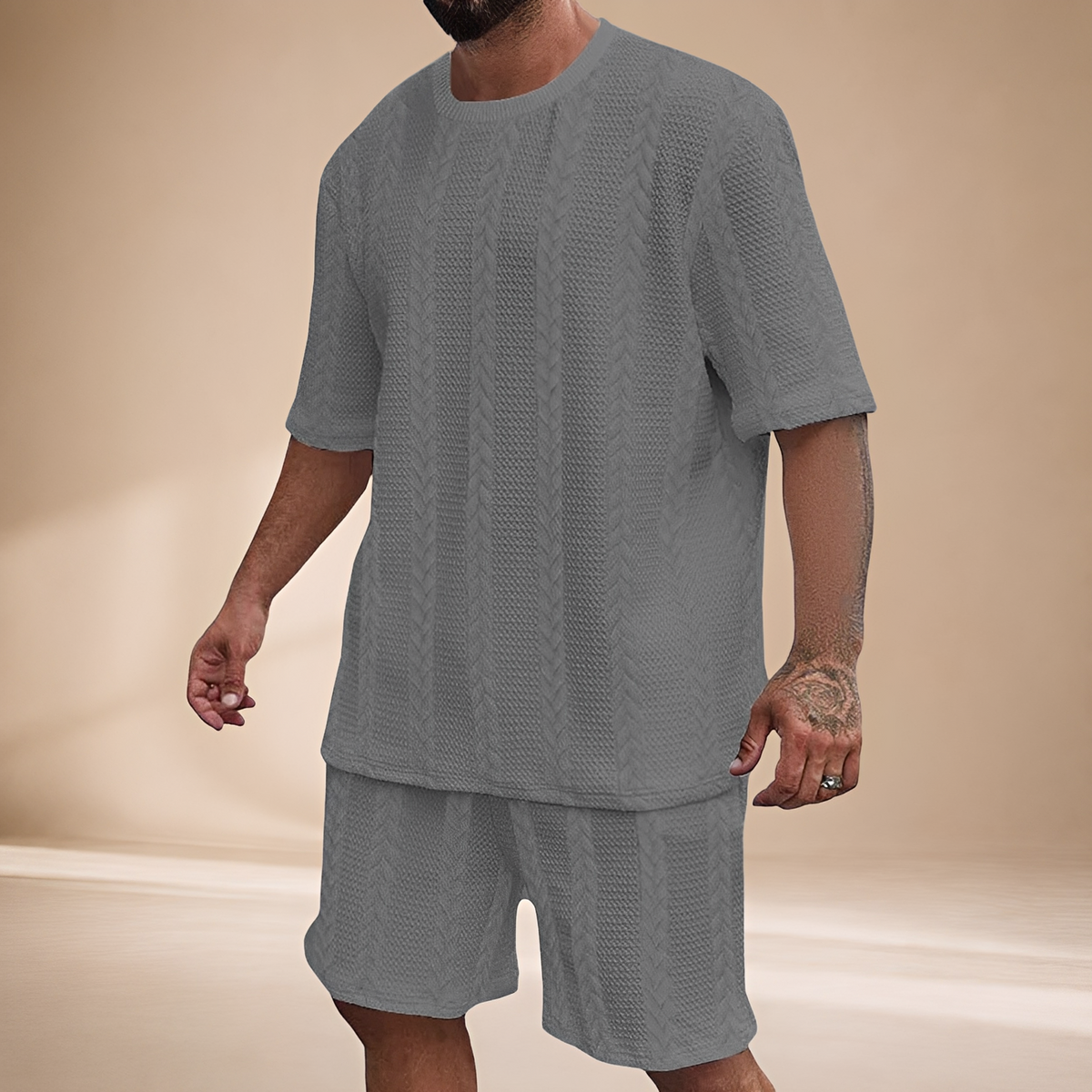 Johnston - Ensemble T-shirt et Shorts Amples