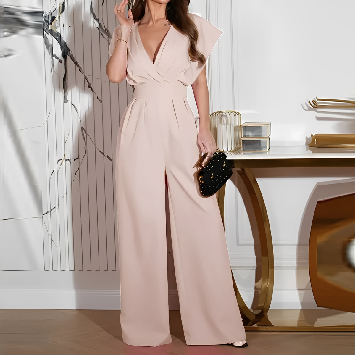 Christelie - Combinaison chic à col en V pour femmes