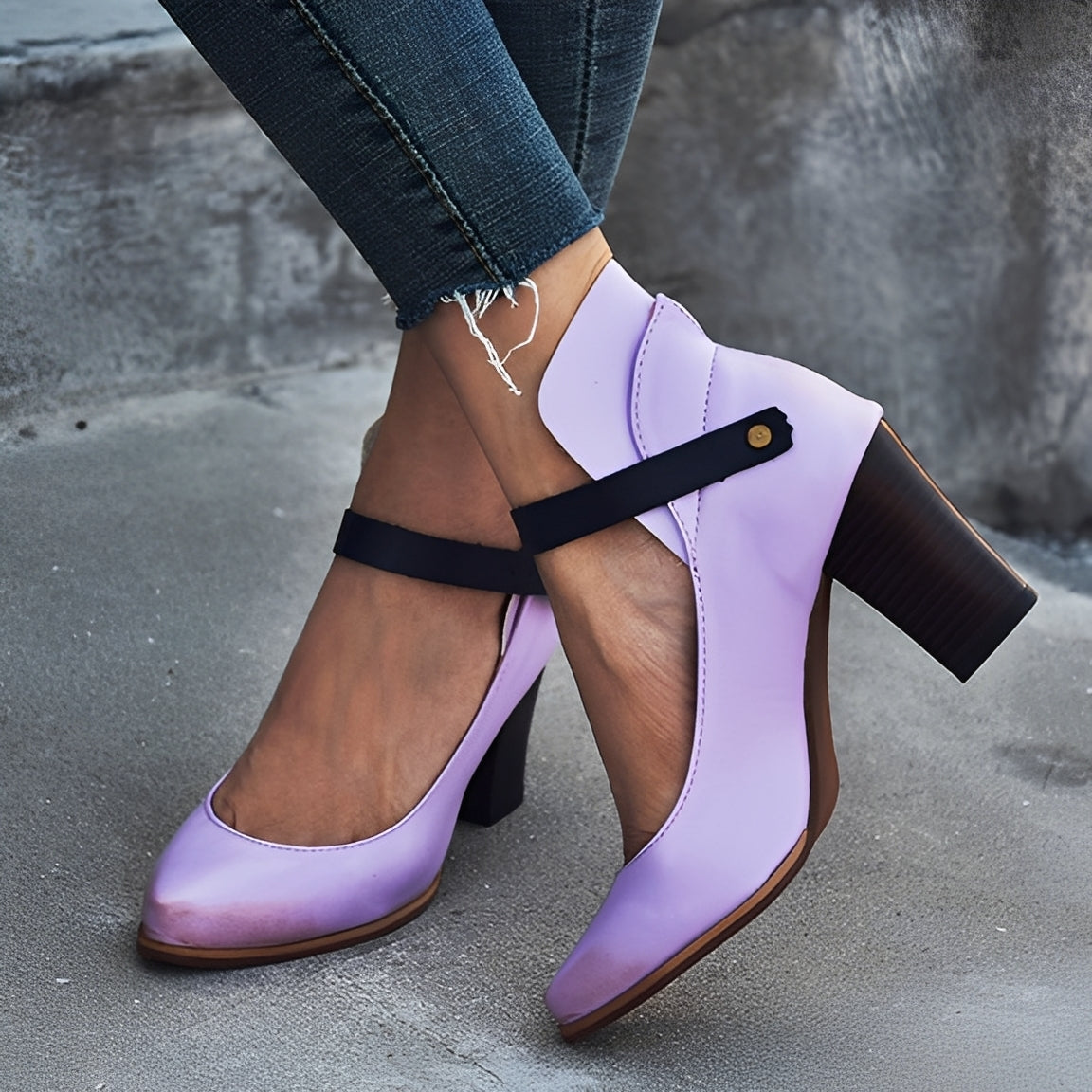 Irene - Sandales chics à talon large pour femmes