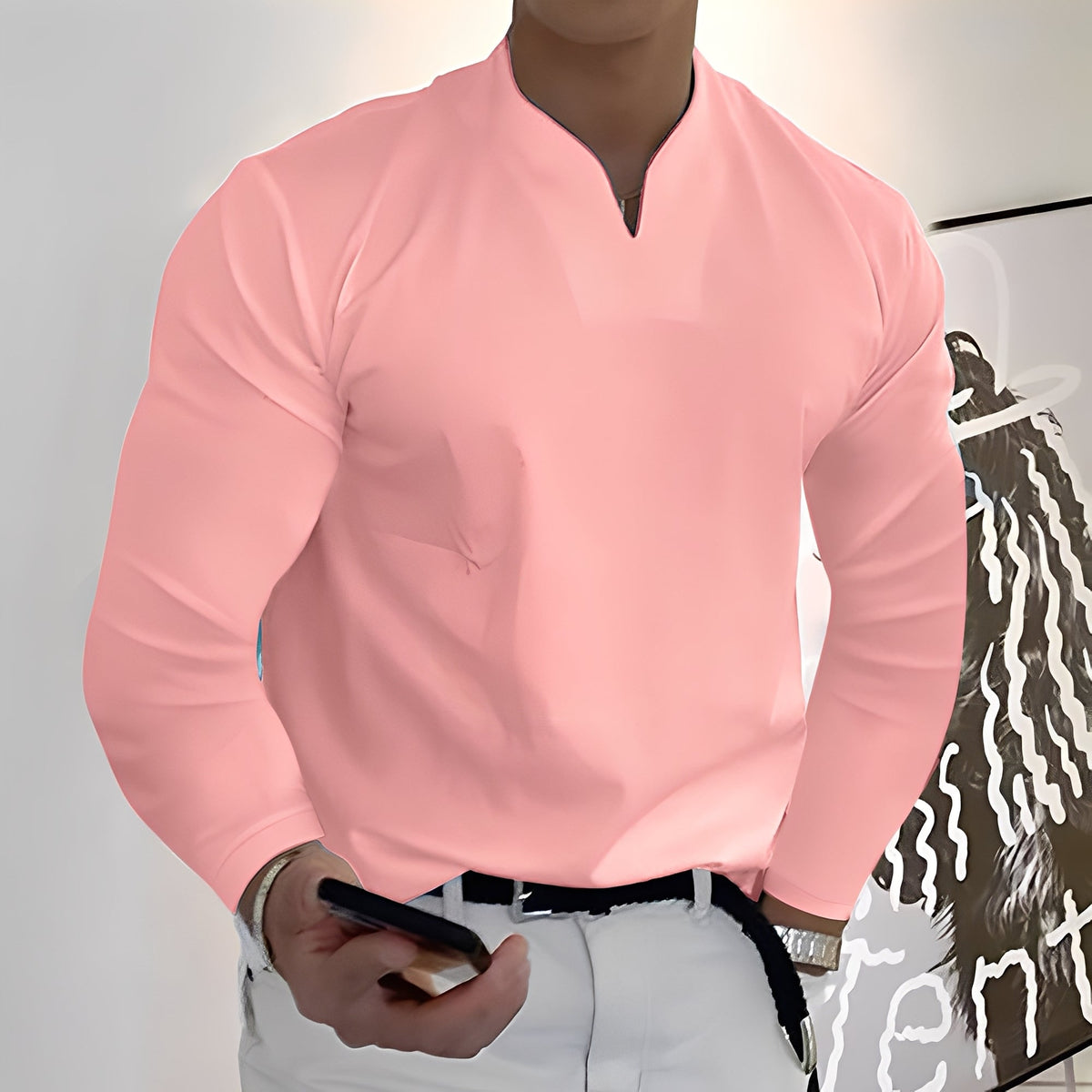 Corentin - Chemise pour homme manches longues et allure décontractée