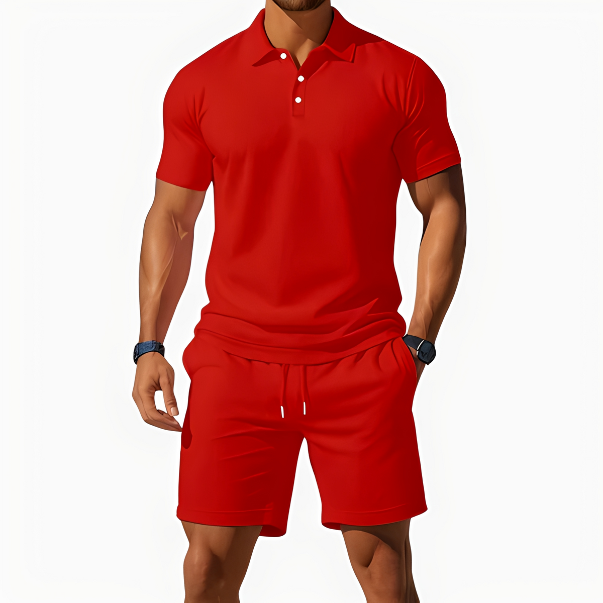 Aldrin - Ensemble polo et short tendance pour homme