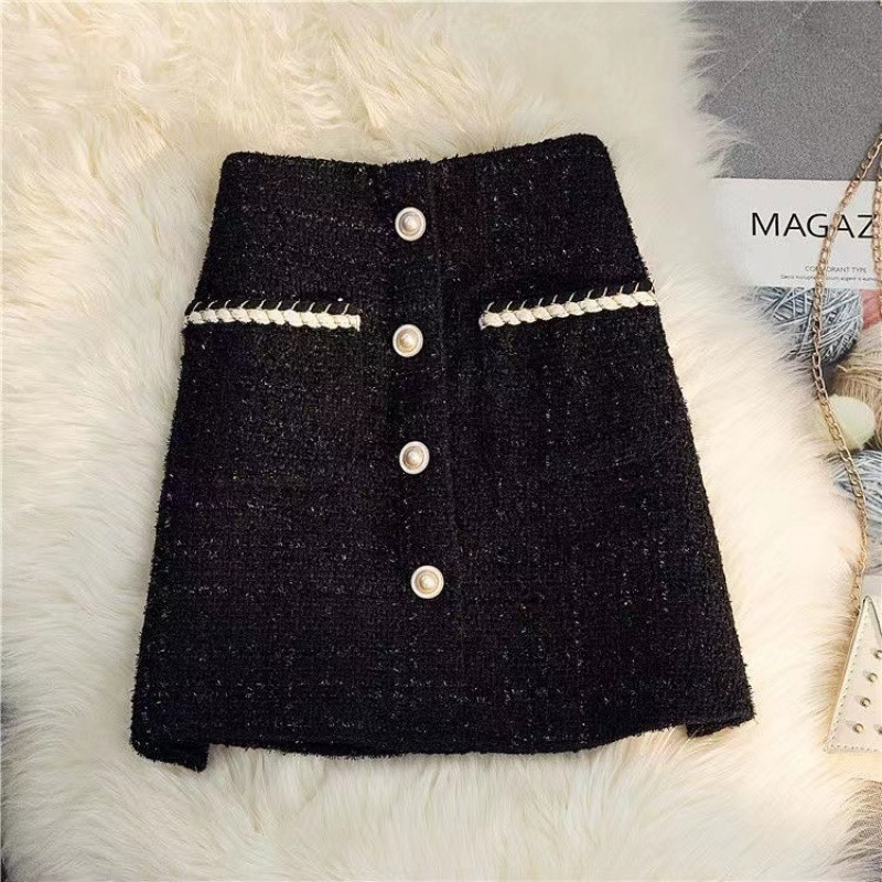 Dorothea - Jupe en tweed trapèze taille haute