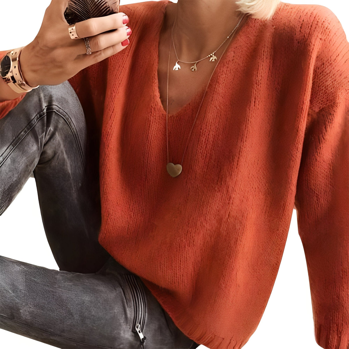 Dorris - Pull Décontracté à Manches Longues pour Femmes