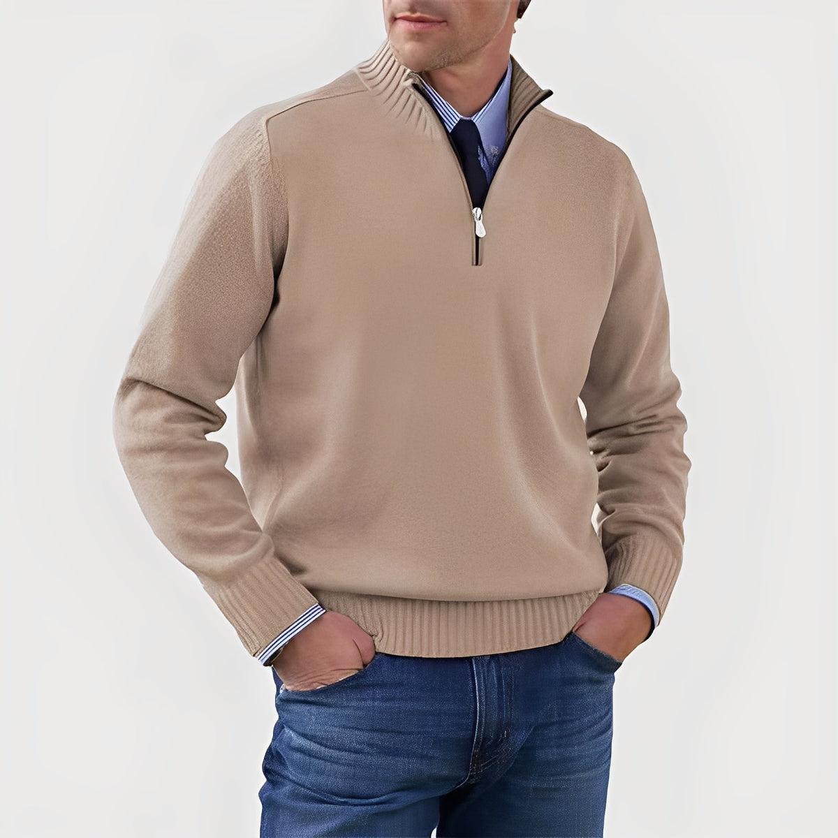 Nolan - Pull confortable avec demi-fermeture éclair