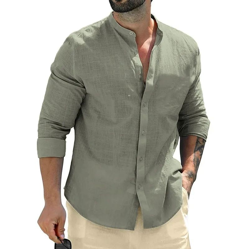 Dominic - Chemise décontractée à manches longues pour hommes