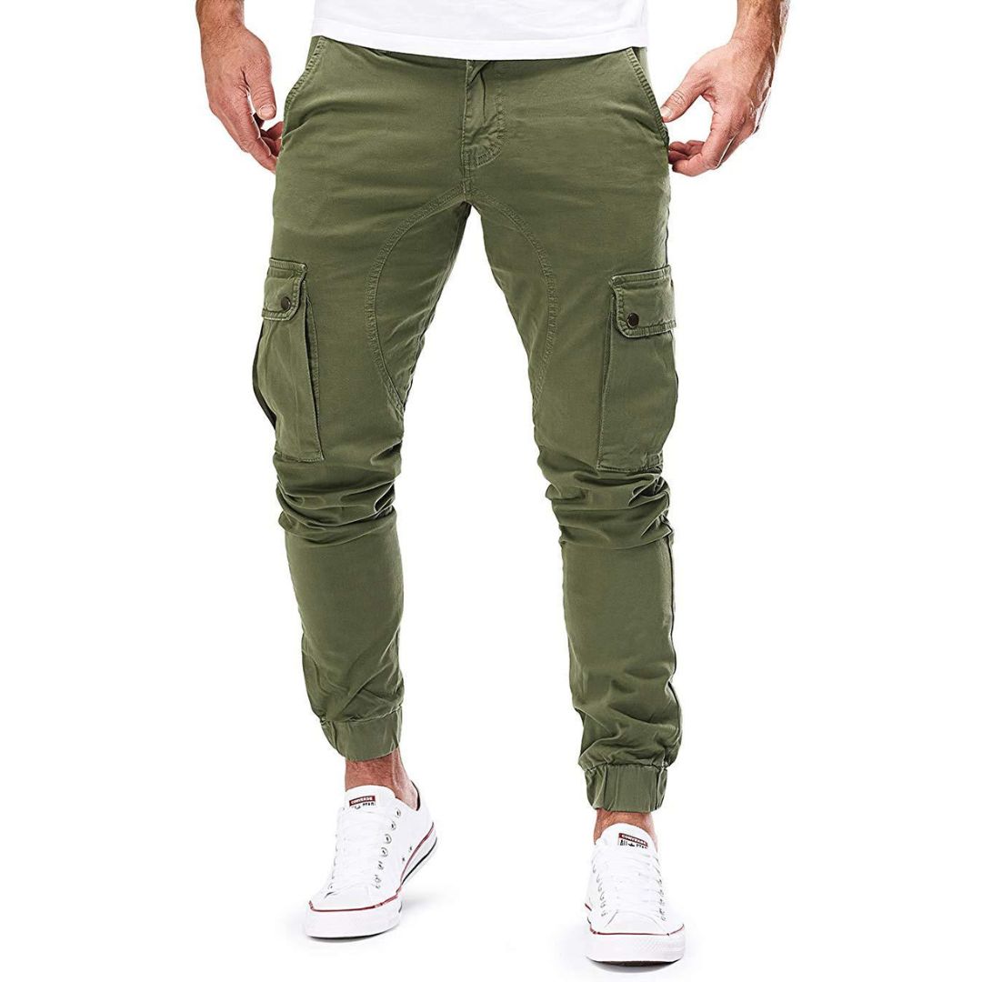 Jayden - Pantalon cargo contemporain avec coupe mince