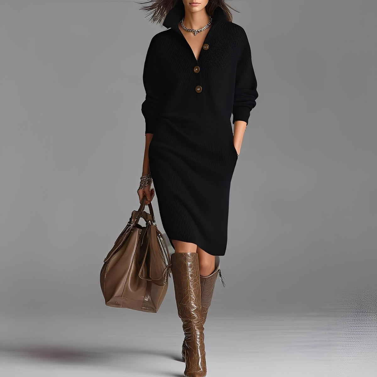 Camryn - Robe chic à manches longues