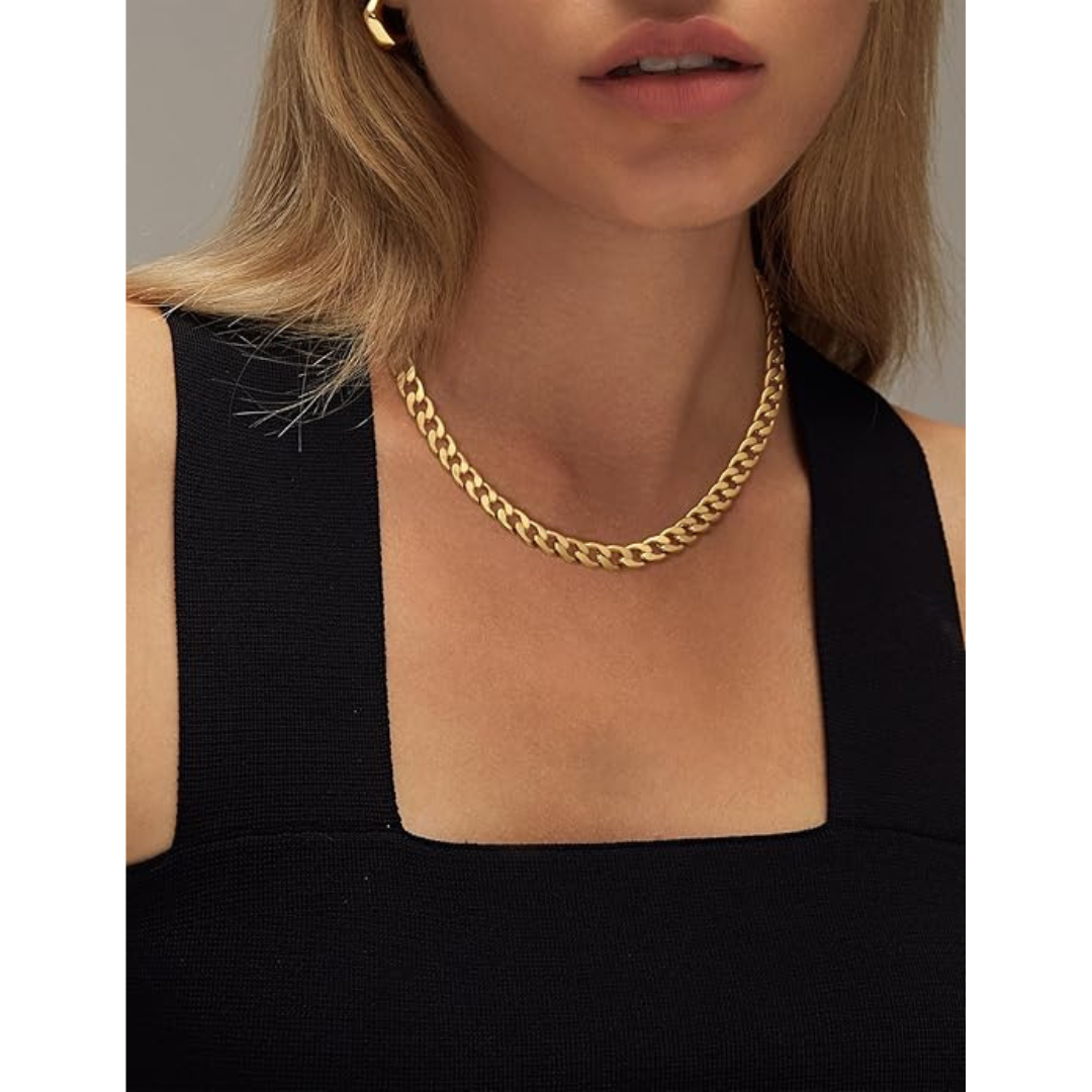 Anabel – Collier avec maillons dorés