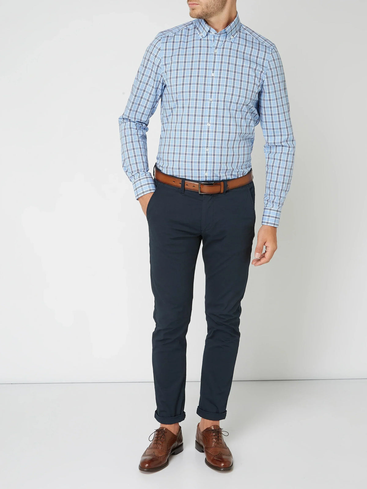Louis – Chemise en coton à carreaux