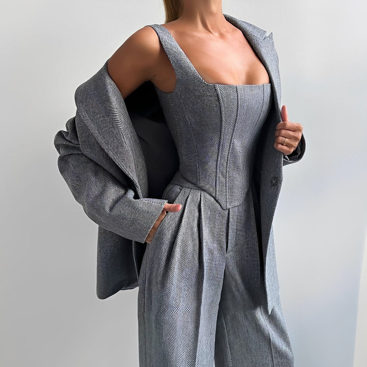 Madeline - Ensemble de blazer trois pièces chic pour femmes