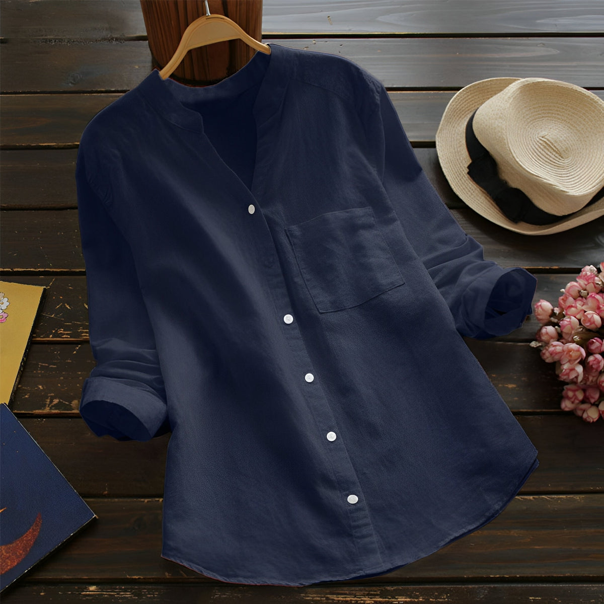 Madelina - Chemise rétro décontractée pour femmes