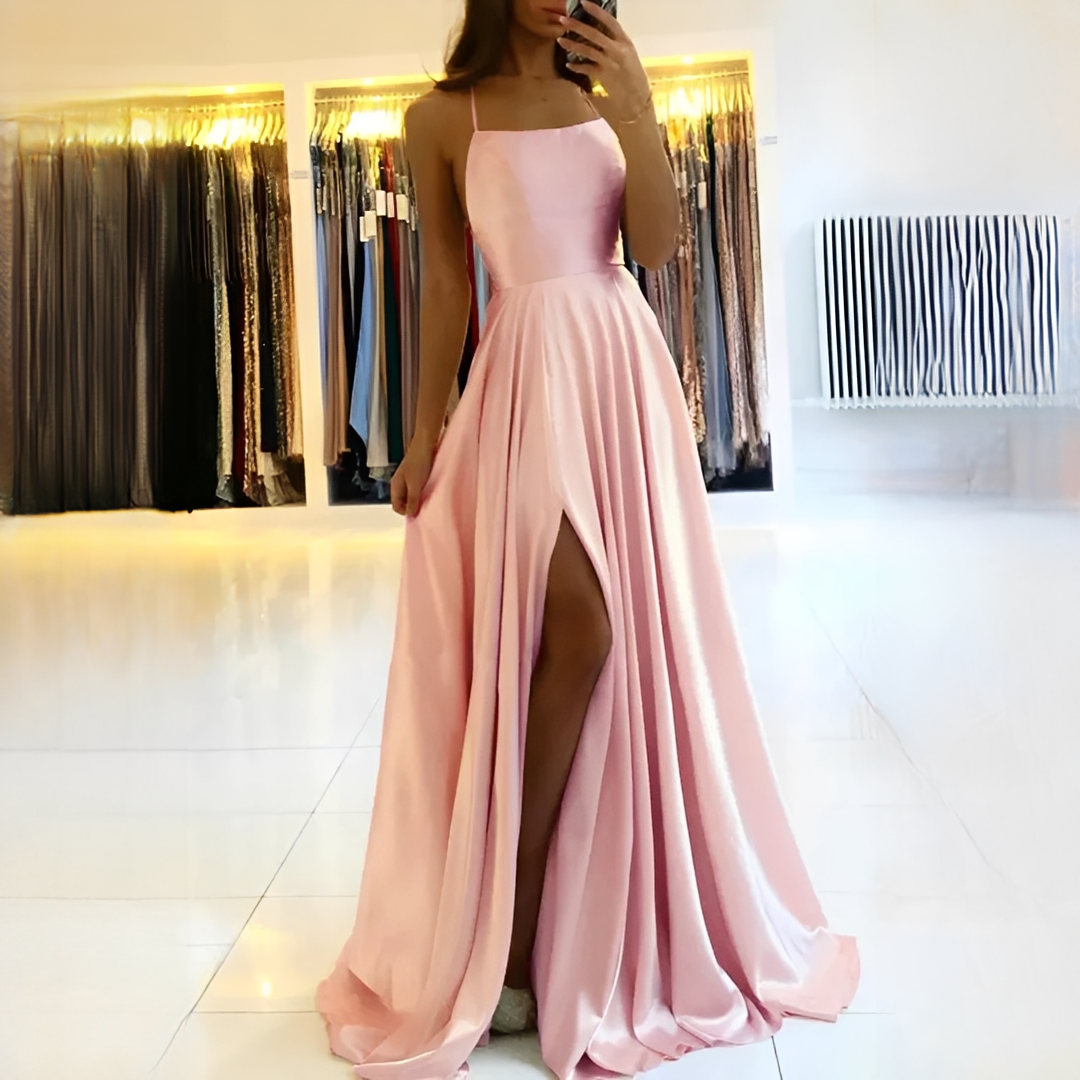 Shamcy - Robe Longue Chic avec Ouverture